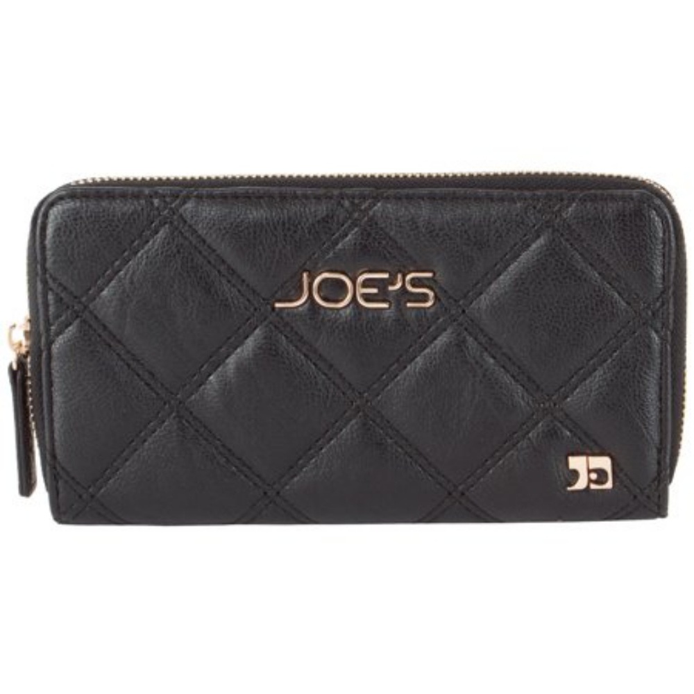 NWT Joe's Jean's Black Vegan Leather Zippy Wallet